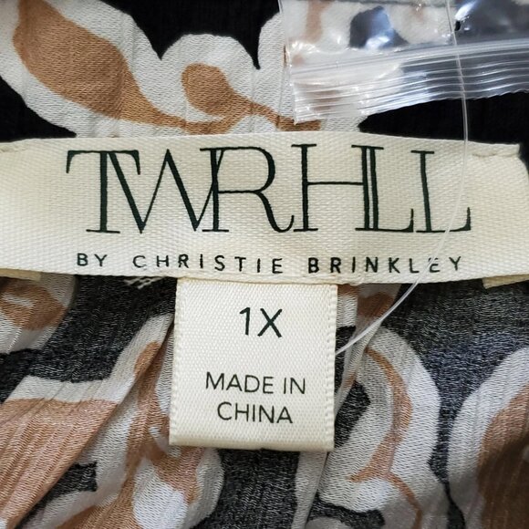 TWRHLL by Christie Brinkley Smocked Button-down Floral Blouse Size 1X - Picture 11 of 11